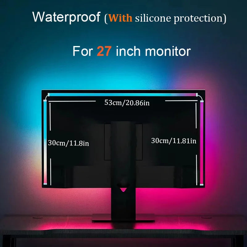 Striscia LED RGB per monitor: sincronizzazione colore, musica e controllo app
