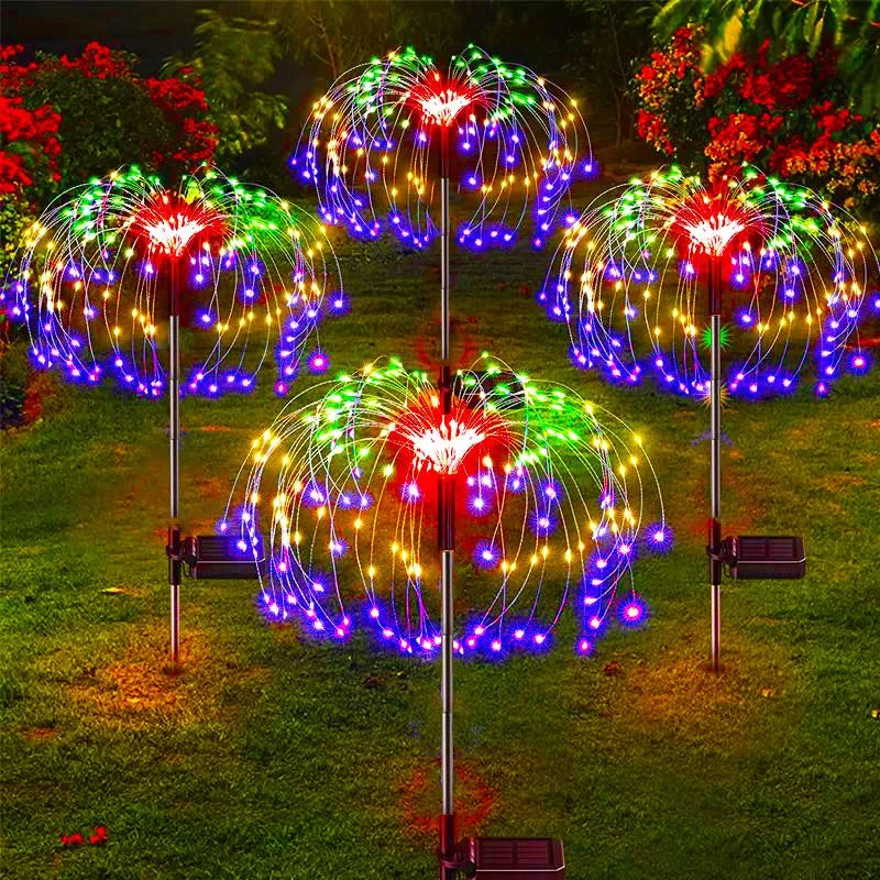 Luci Solari a Fuochi d'Artificio per Giardino – LED Waterproof IP68
