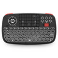 Tastiera wireless mini con touchpad e retroilluminazione, Bluetooth e 2.4 GHz
