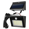 Lampada da Parete Solare 48 LED con Sensore PIR, IP65, Impermeabile