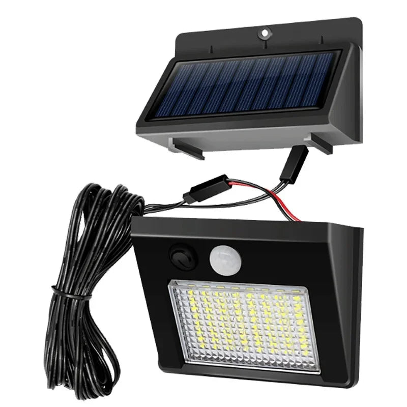 Lampada da Parete Solare 48 LED con Sensore PIR, IP65, Impermeabile