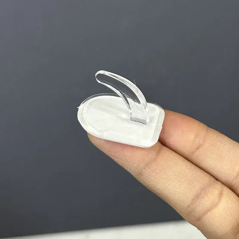Mini Ganci Trasparenti Autoadesivi per Parete – Set da 10/20/30/50 Pezzi