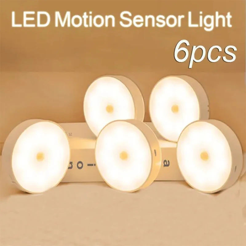 Lampada LED a Sensore di Movimento ricaricabile USB per armadi, cucina e scale