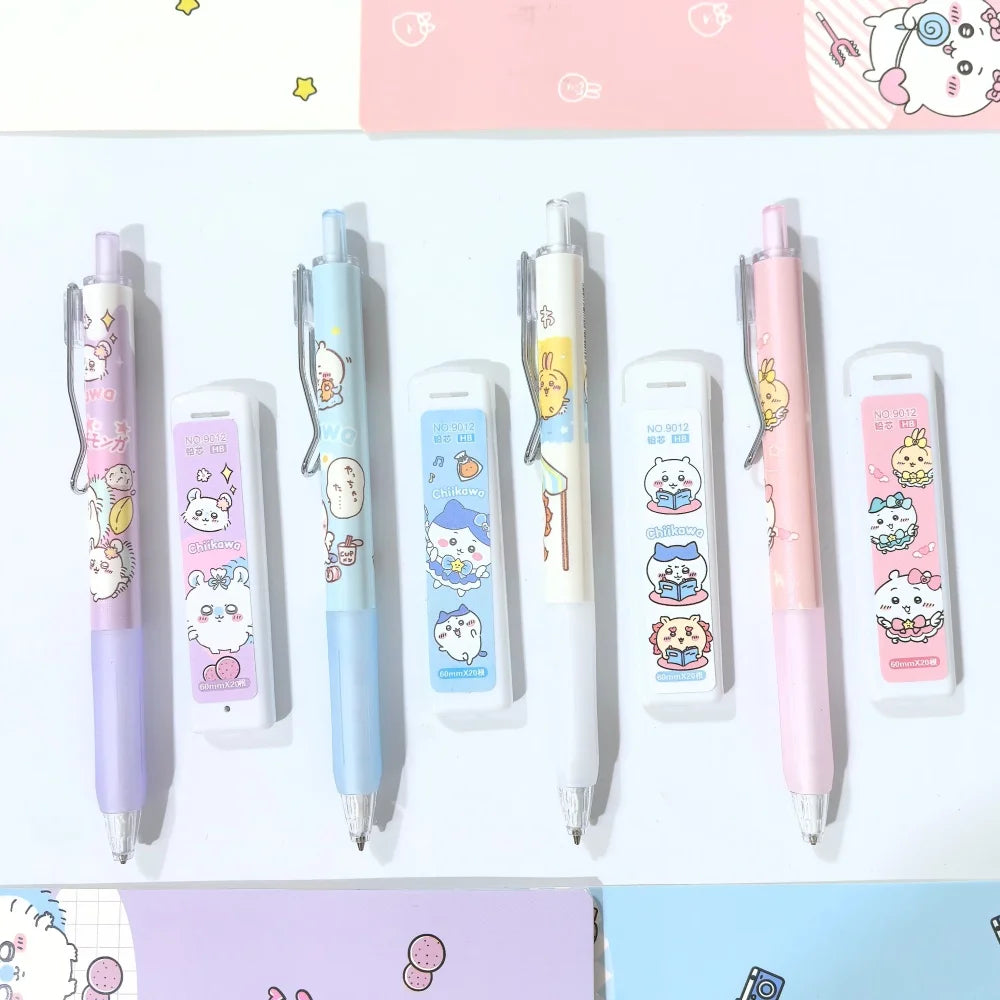 HOT! Stylish Automatic Pencil Set Anime Merchandise Cute Girly Writing Lead Resistant for Students