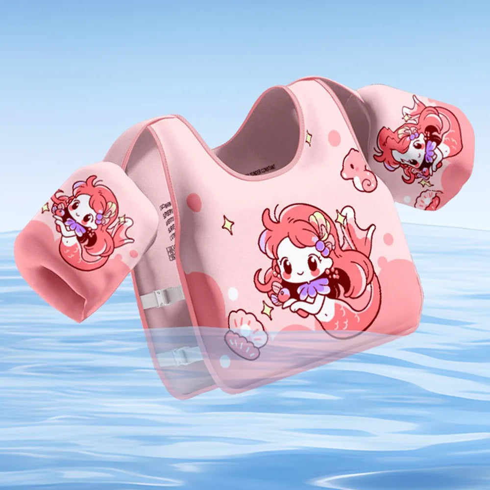 Pool Float Swim Vest Beginner Buoyancy Vest Swimming Ring Tube Swimming Arm Ring Water Play Equipment No Inflation