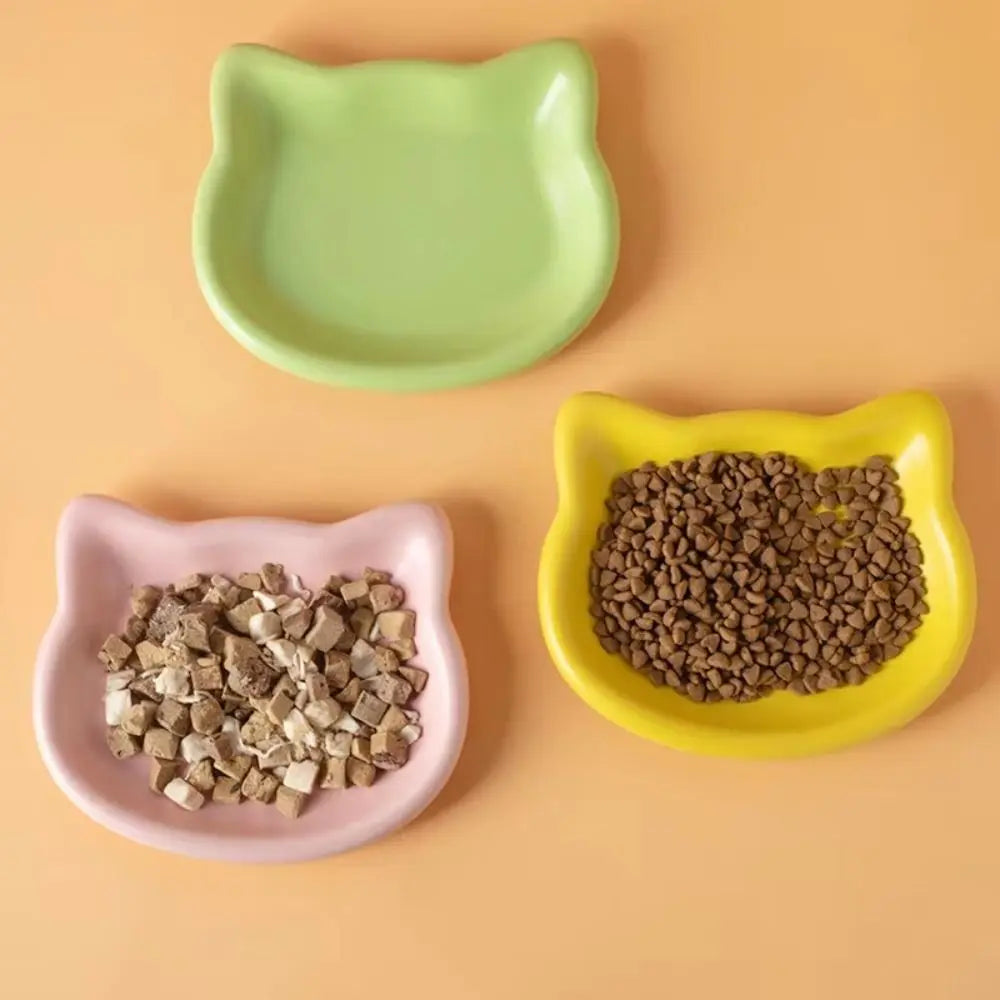 Ciotola per gatto a forma di gatto antiscivolo in plastica – 4 colori