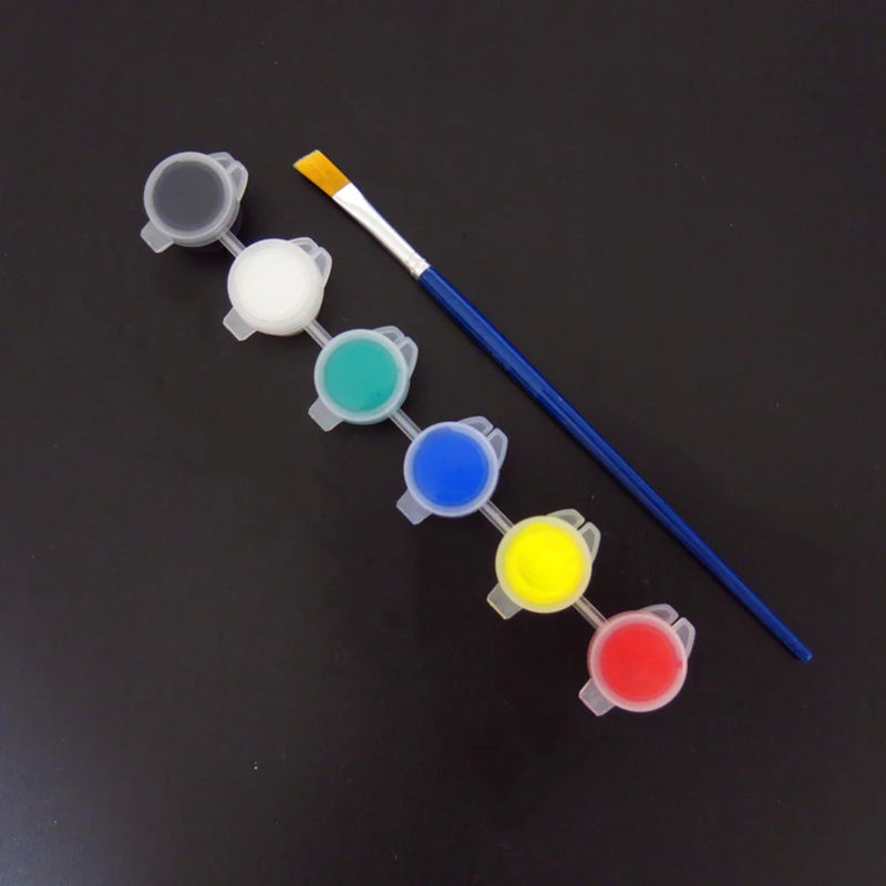Acrylic Pigment Set, 12 Color Watercolor Painting Pigment Set, Stone Ceramic Painting, Color Painting Paint with Built-in Brush