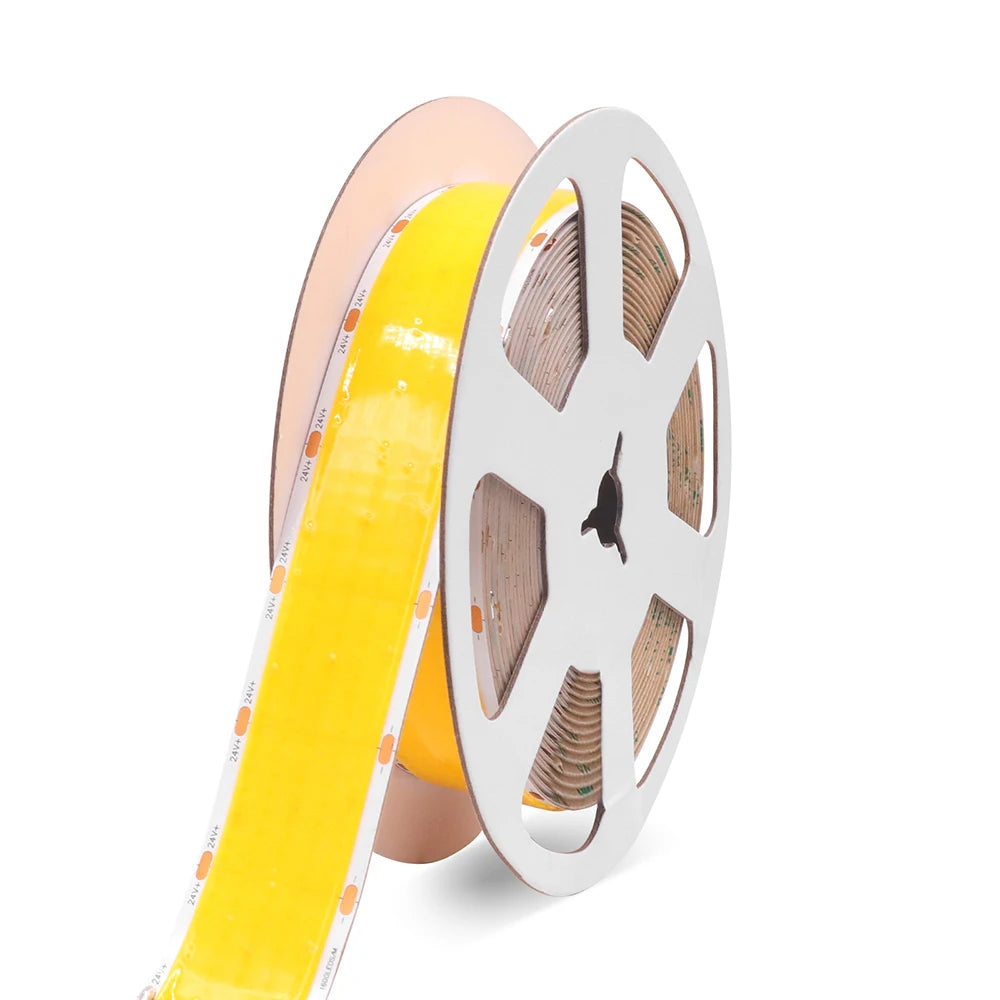12V 24V COB LED Strip Light 1 2 5 Rows Super Bright 320 600 1600LED/M Flexible Tape High Density Linear Lights 3000K 4000K 6500K