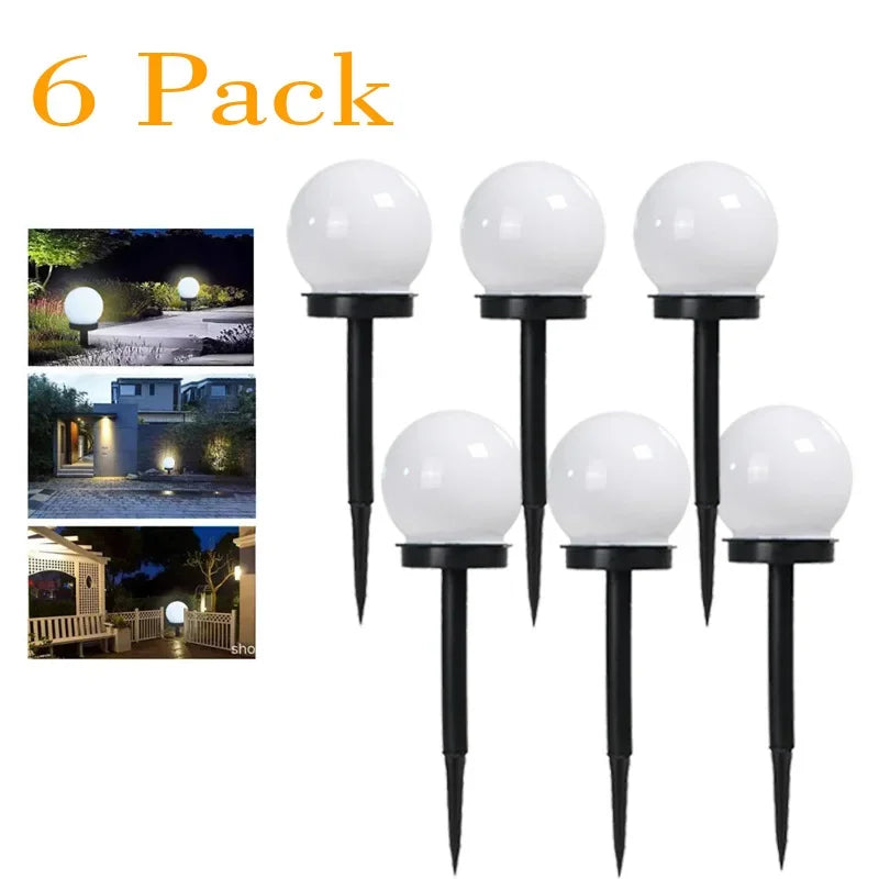1/3/6/9 Pack Solar-Powered LED Bulb Lamp – Energy-Efficient, Waterproof Outdoor Garden Light, Street Light, Solar Panel Ball Light for Lawn and Yard
