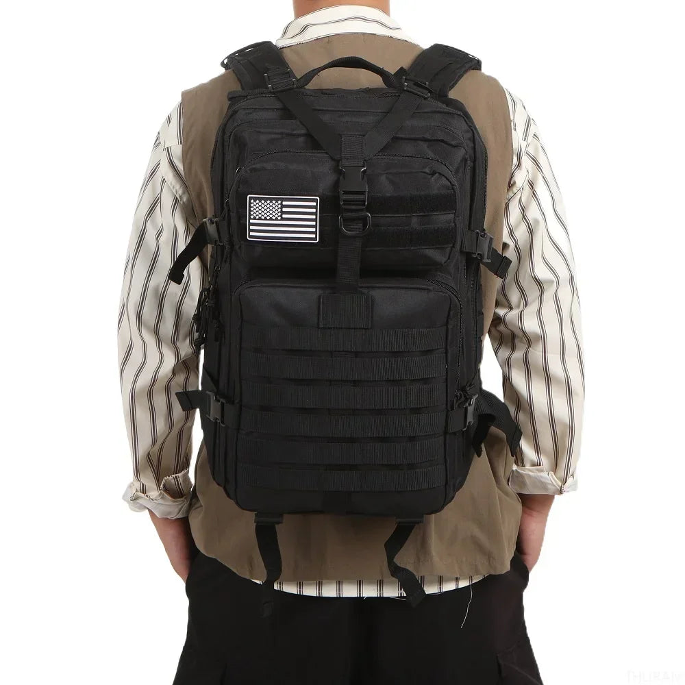 Sac à dos tactique imperméable 25/50L en nylon pour le trekking, la chasse et le camping
