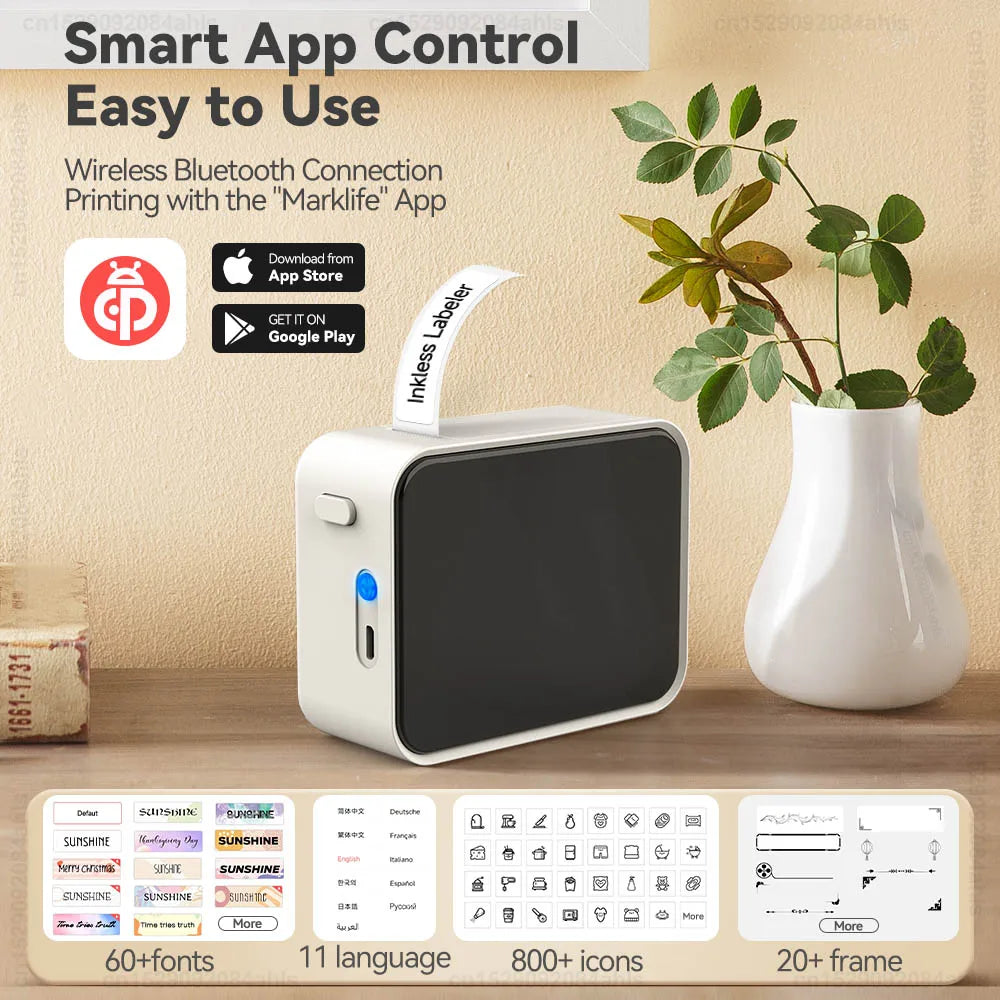 Stampante Mini Etichette Bluetooth P15 – Stampa Termica senza Inchiostro