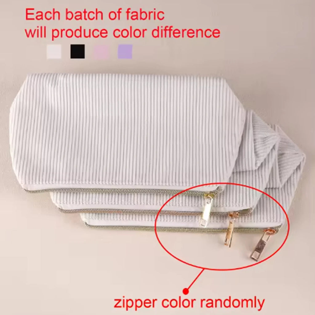 1pc solid color pencil case - large capacity school & office bag