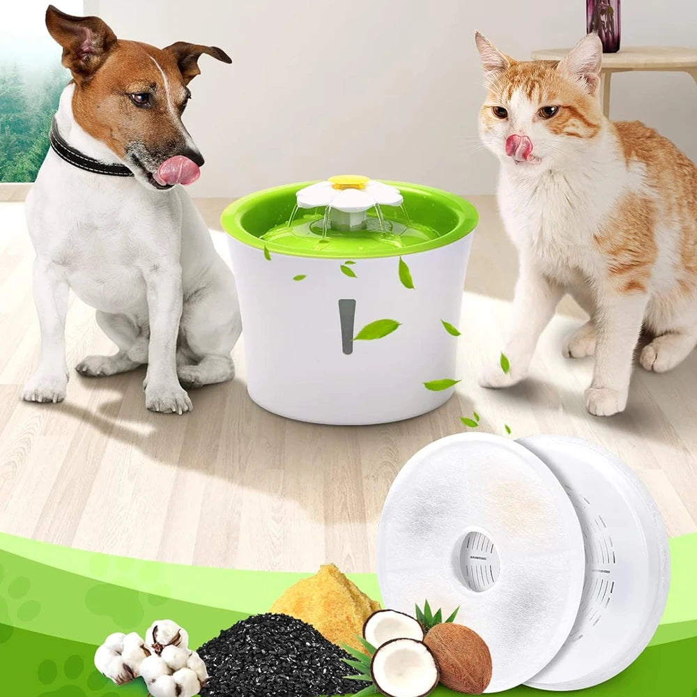 Filtro Ricambio Carboni Attivi per Fontanella Acqua Gatto Cane Rotonda
