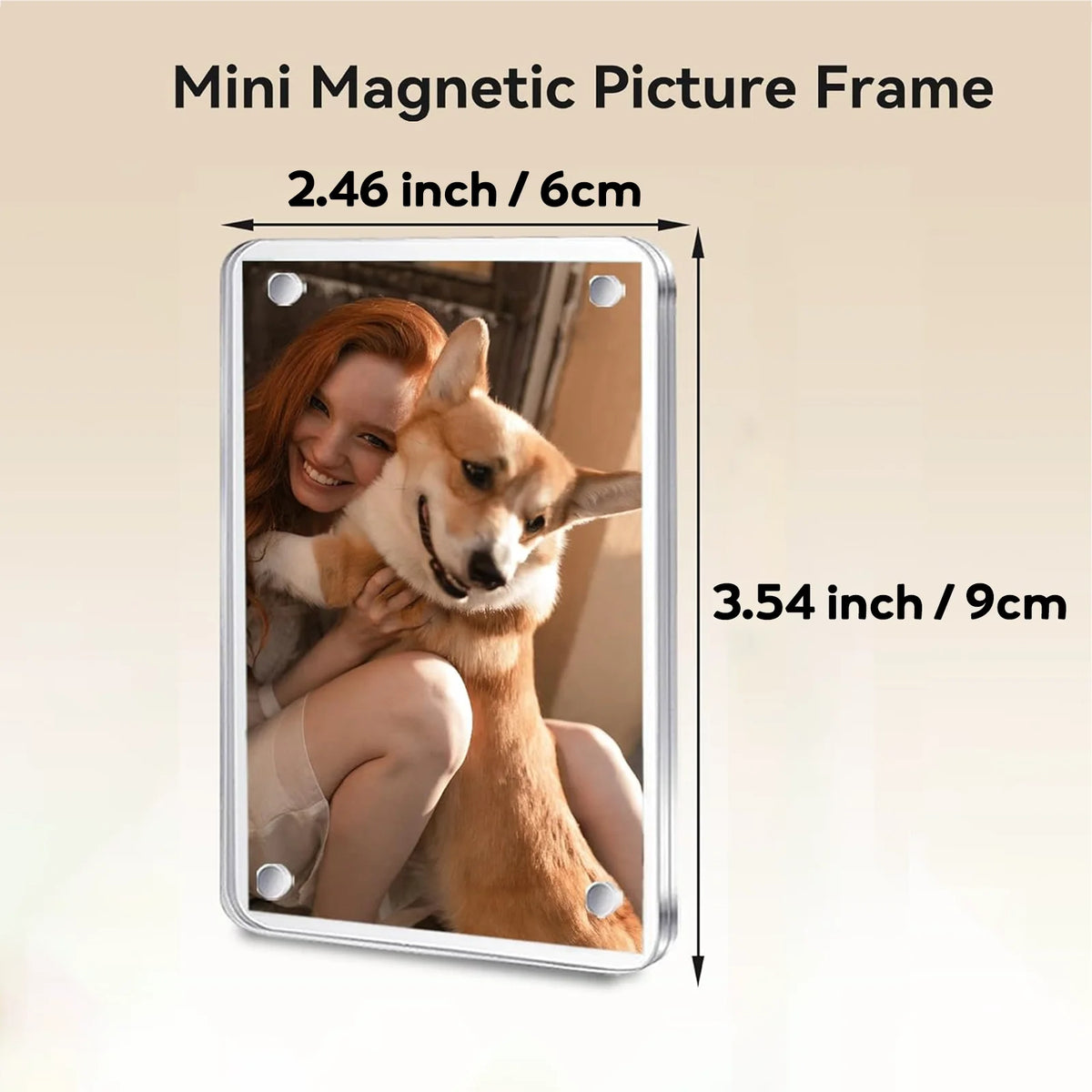 Acrylic Fridge Magnetic Photo Frames 6x9cm Home Decor Double Sided Clear Magnetic Frame for Display 2.46x3.54 Inch Magnet