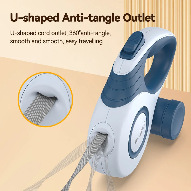Guinzaglio Retrattile 3‑5 m in Nylon per Cani e Gatti, Perfetto per Passeggiate