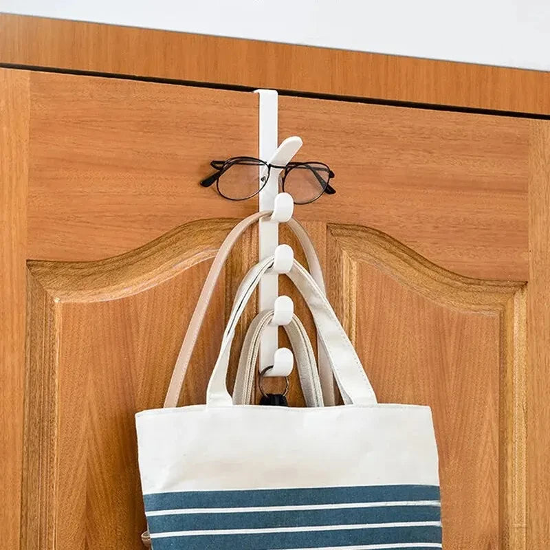 Porta abiti da porta con 5 ganci in ABS – per borse, cappelli e giacche