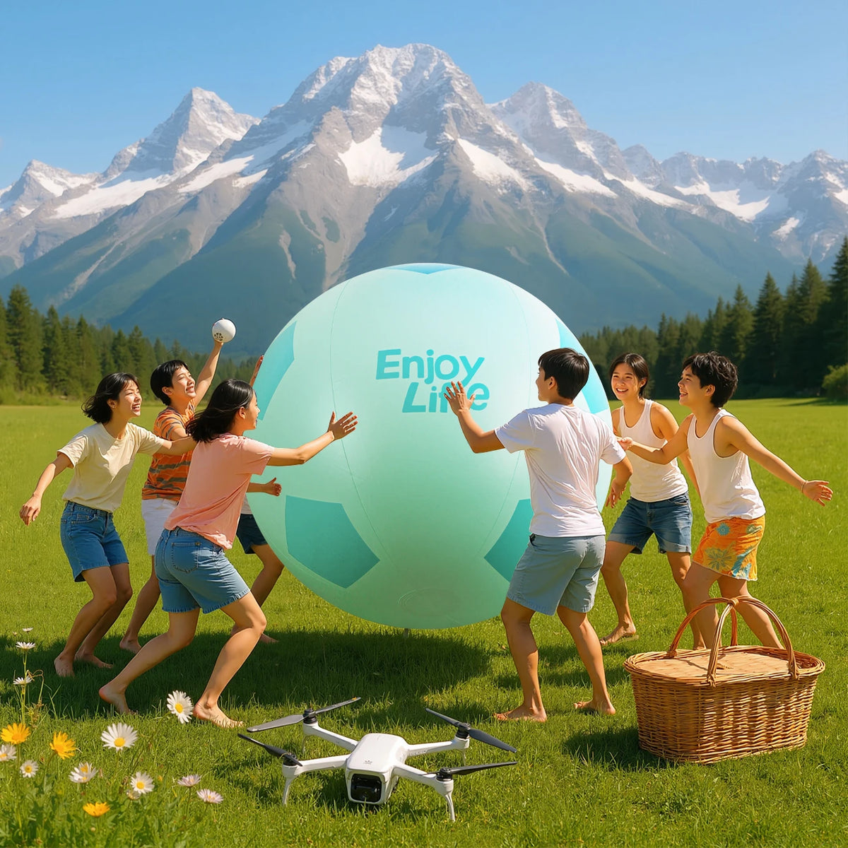 Palla gonfiabile gigante da calcio – 1 m di diametro, ideale per piscina,…