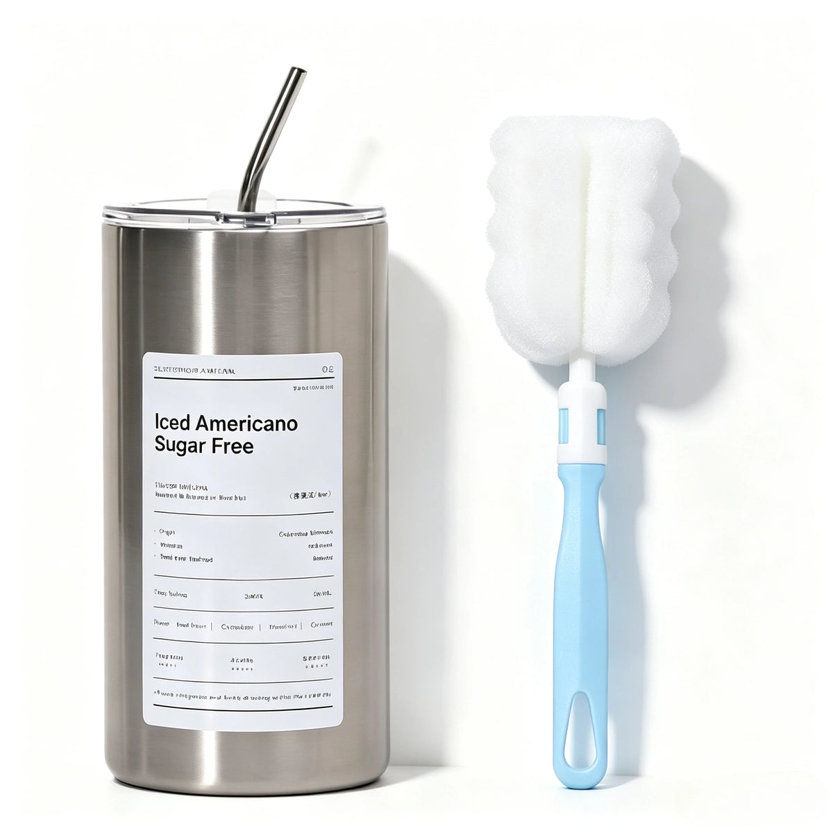 Thermos 600 ml acciaio inox 304, tazza termica con cannuccia, portatile