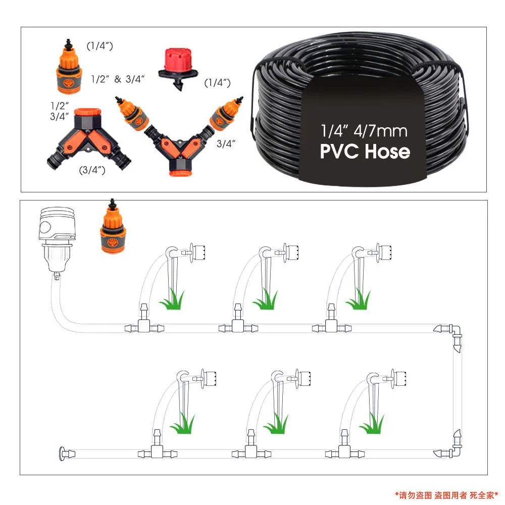 Timer LCD Irrigazione 30‑5 m con Ugello Regolabile – Sistema Intelligente