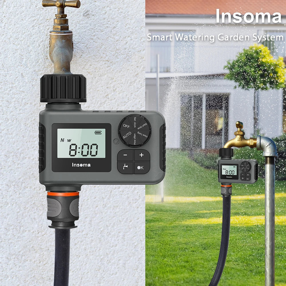 Timer automatico per irrigazione con display LCD e protezione IPX7