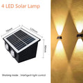 Lampada da Parete Solare 4/6/8 LED Waterproof IP67 per Giardino e Cortile