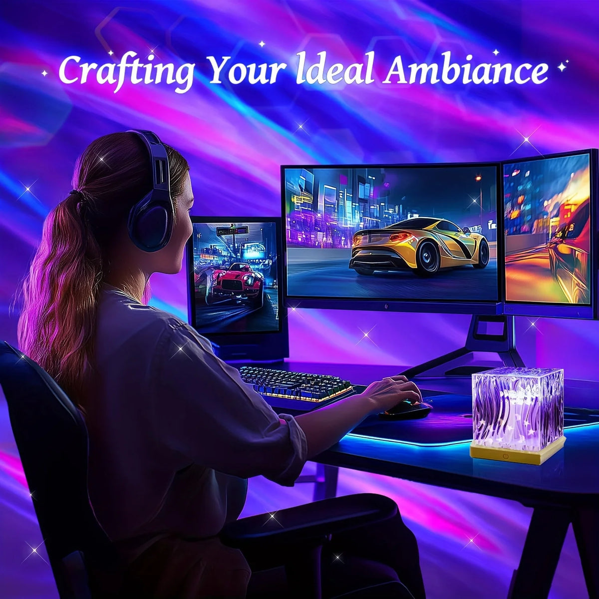 16-Color Northern Lights LED Projector Light Remote USB Powered  for Bedroom Living Room and Party Decor Office Parties Weddings