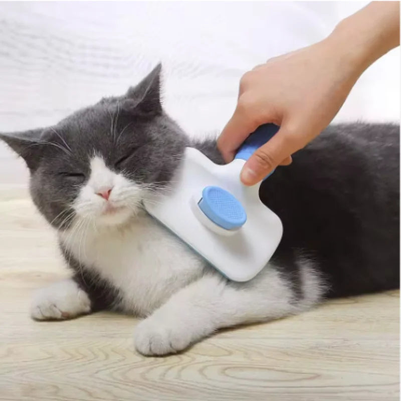Spazzola per cani e gatti – pettine dematting in plastica blu, grigio o rosa