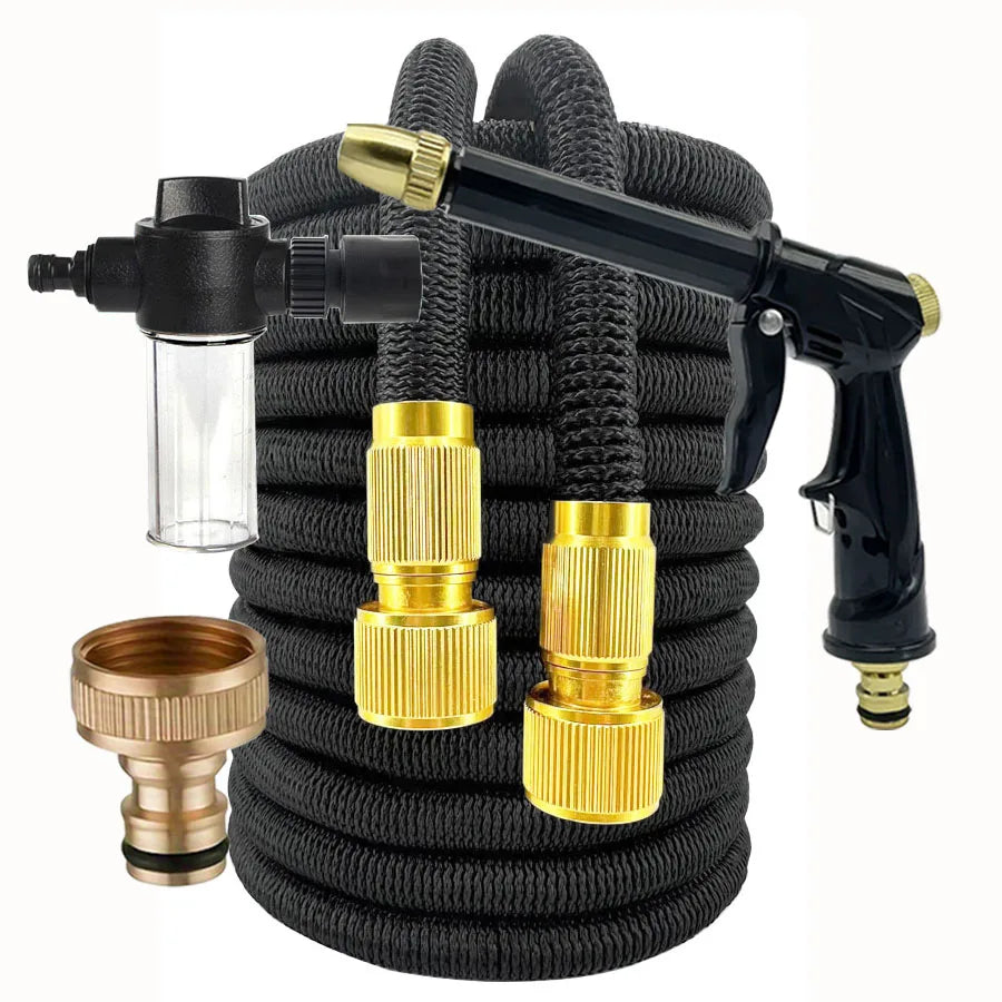 Tubo da giardino espandibile 25/150 ft con connettore metallico, alta pressione…