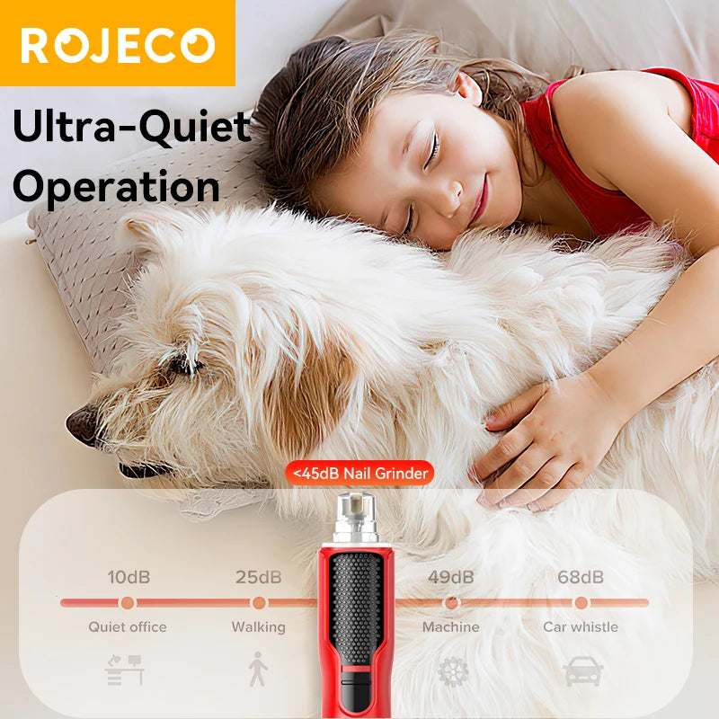 Macinatore elettrico ricaricabile per unghie di cani e gatti con LED e 7…