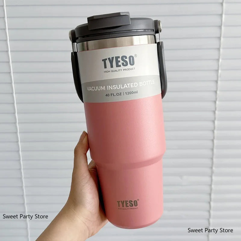 Thermos in acciaio inox 600‑1200 ml con doppio isolamento e tappo multifunzione
