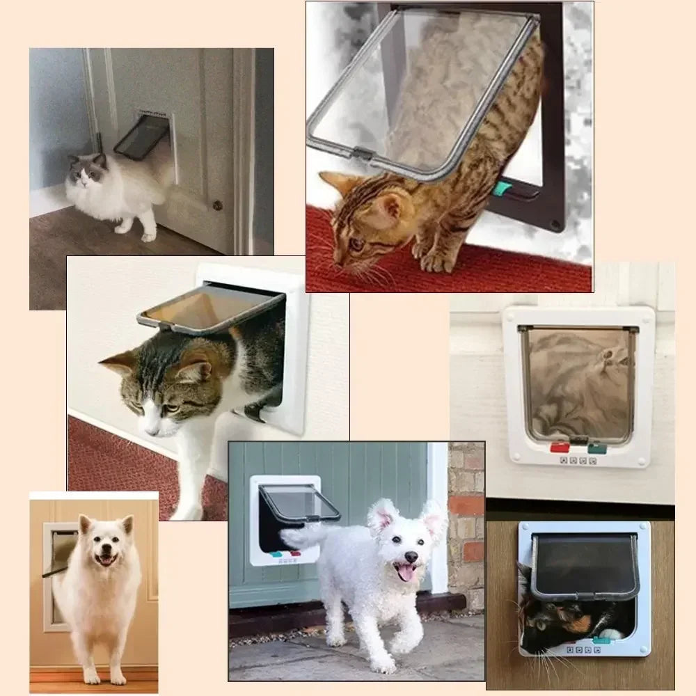 Porta Flap per Cani e Gatti con Blocco a 4 Direzioni – ABS Plastica