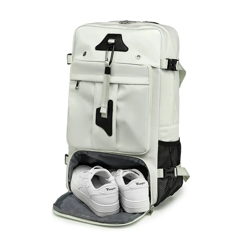 Sac à dos de voyage 55L imperméable pour homme, pour ordinateur portable 15,6" et poches multiples