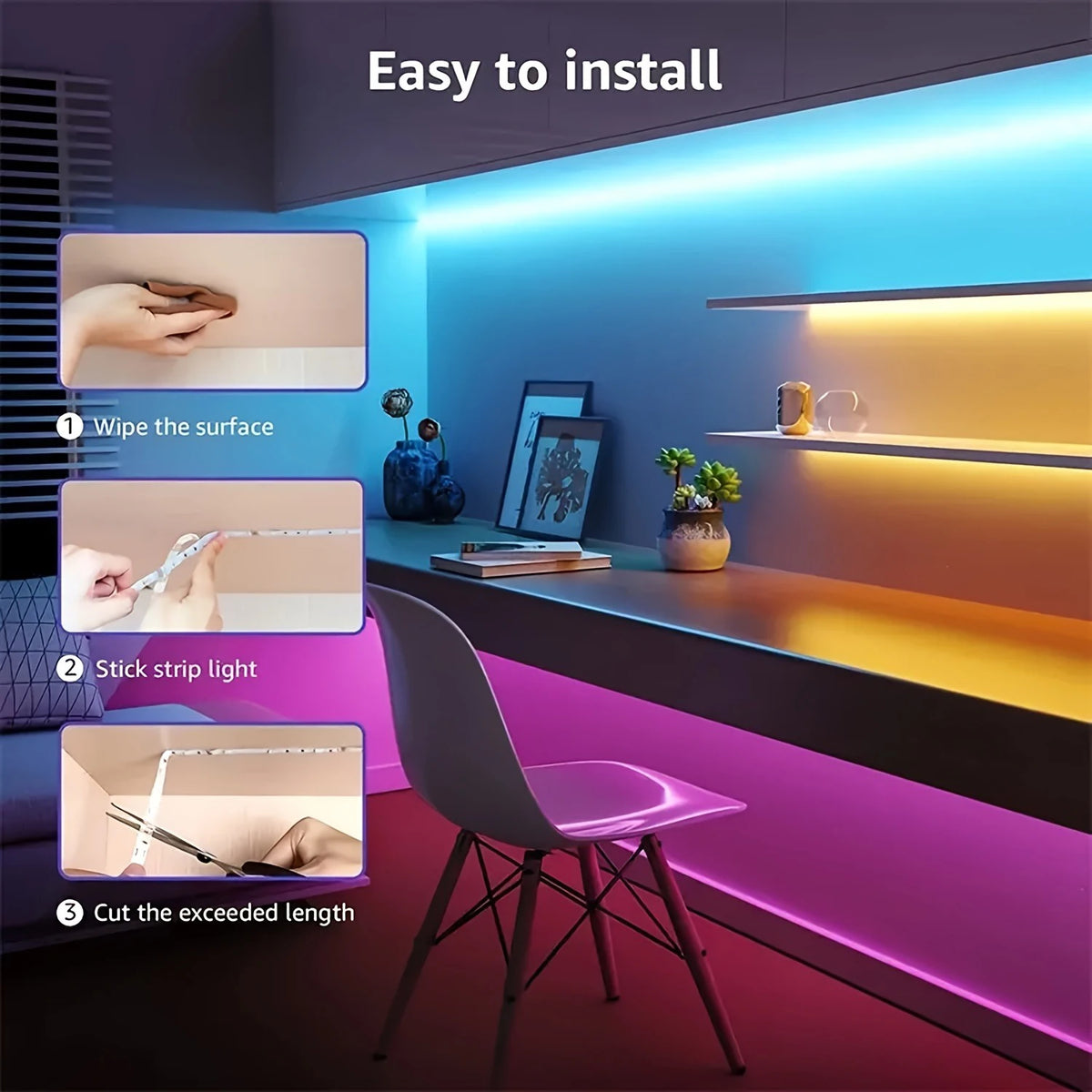 Striscia LED RGB flessibile 5V con telecomando IR – Illuminazione per casa e TV