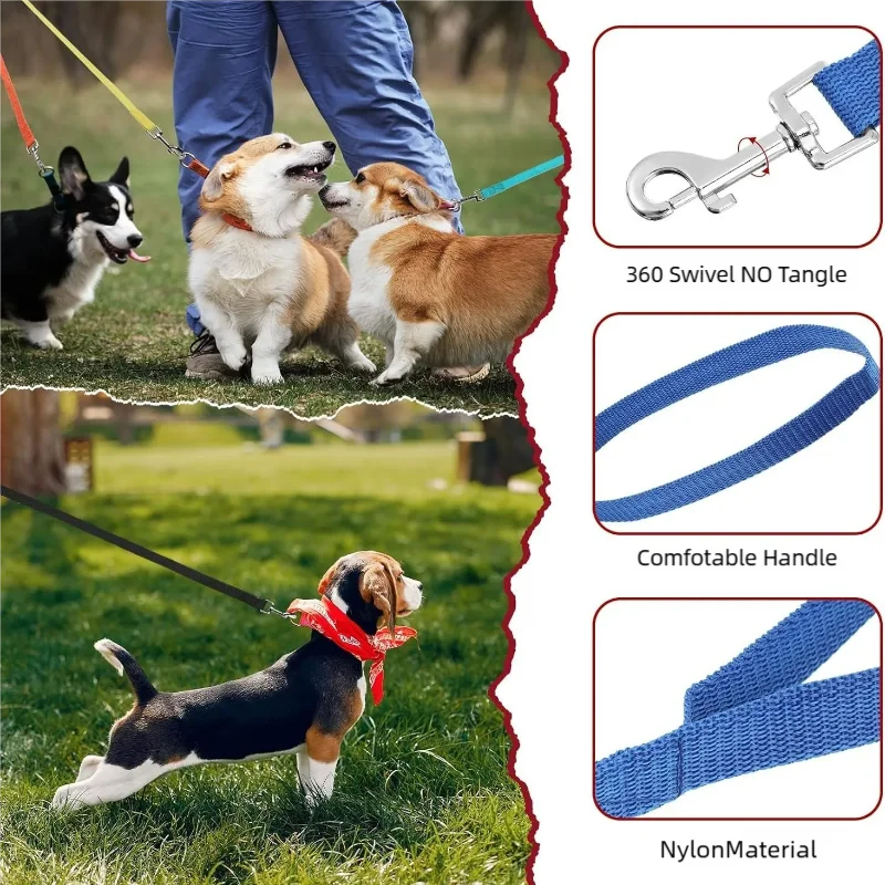 Guida Addestramento Cane Lunga Nylon Multiuso Regolabile