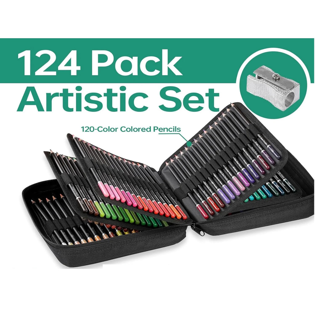Set di matite colorate 72/120/180 con libro da colorare e custodia