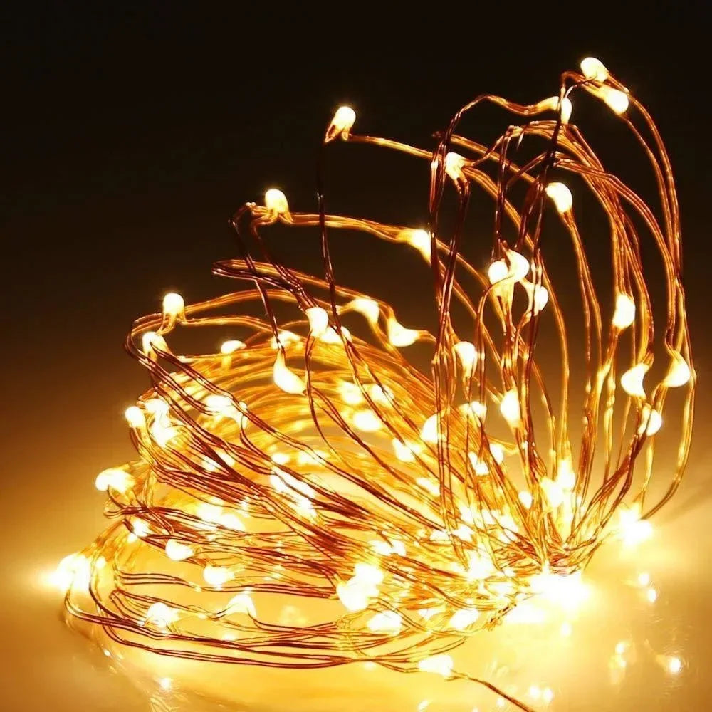 1pc 12m 100leds Solar String Fairy Lights Outdoor Path Garlands Lamp Patio Waterproof Christmas Wedding Garden Street Lights