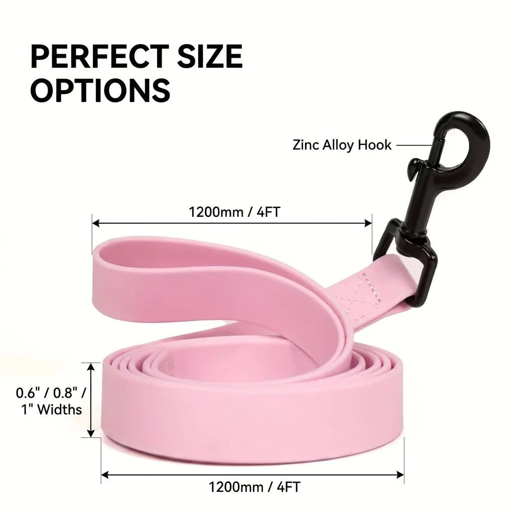Waterproof PVC Dog Leash Bite Resistant Heavy Duty Training Lead 4FT Long Line for Small Medium Large Dogs,Stain & Odor Resistat