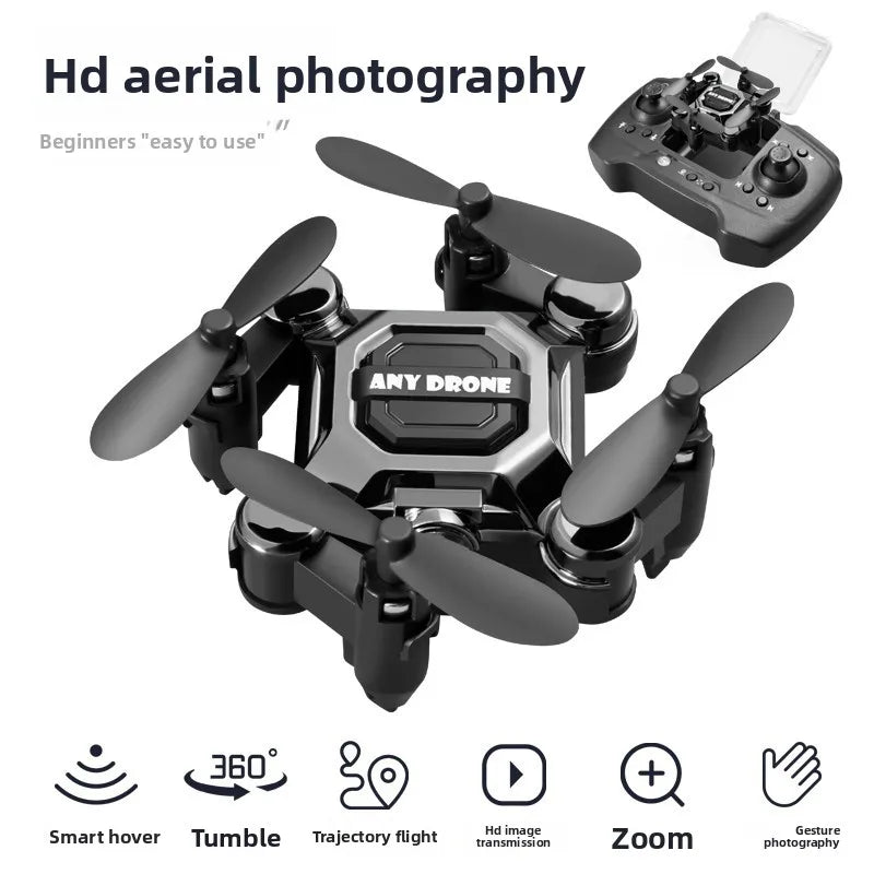 Mini Drone Pieghevole RC con Fotocamera 720p, Shockproof, 120m