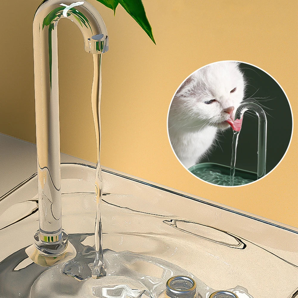 Fontana d'acqua per gatti con filtro automatico, capacità 1,5 L, silenziosa e…