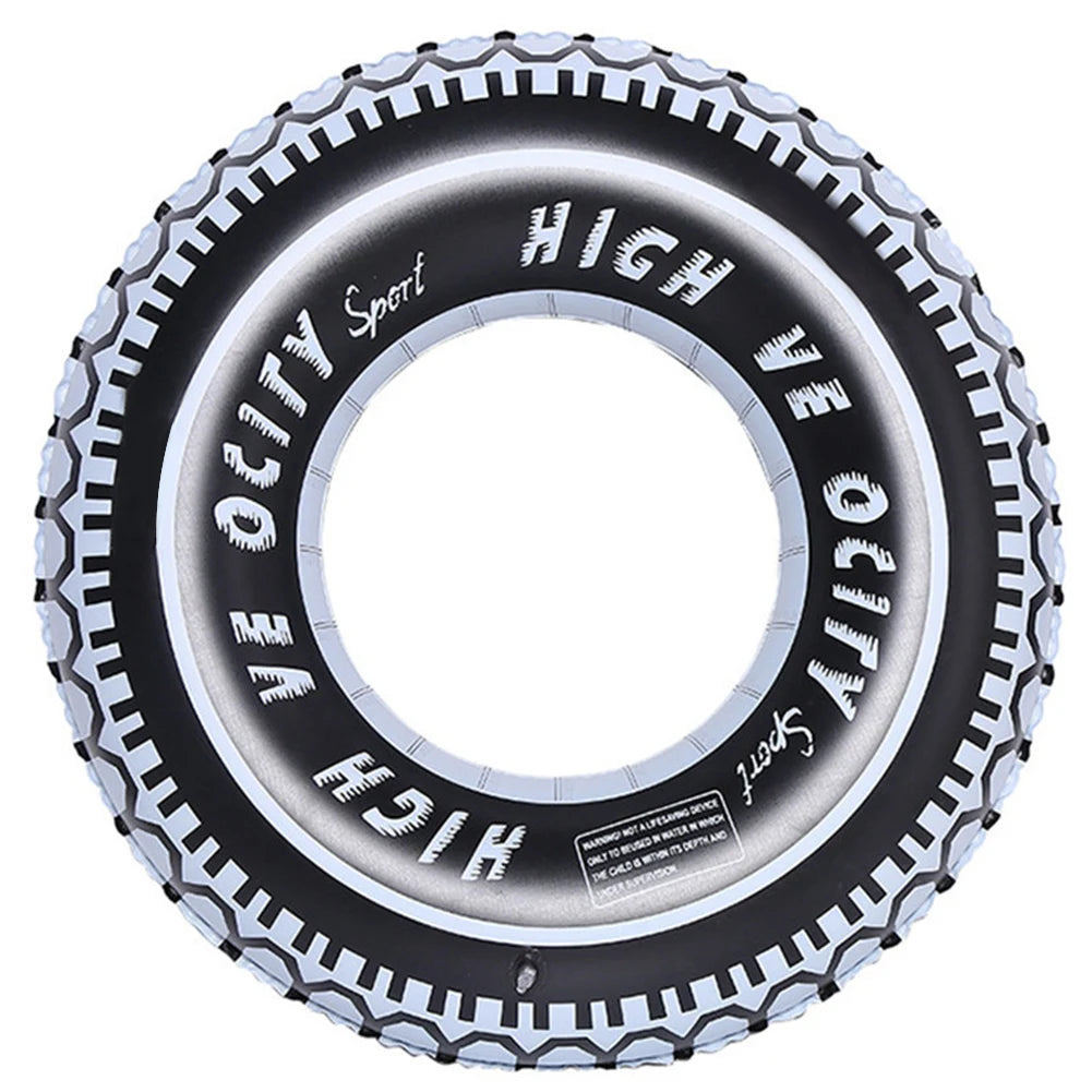 Swimming Pool Floating Rings Tire Pattern Leakproof Inflatable Swim Ring Pool Rings Air Mattresses Swimming Pool Accessories