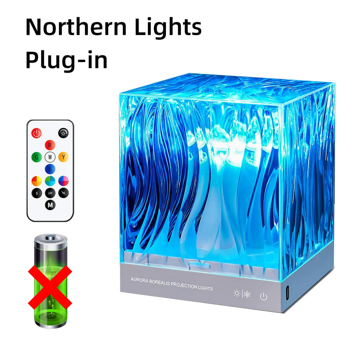 Proiettore Luci Stelle Azzurro e Nordliche USB con Telecomando
