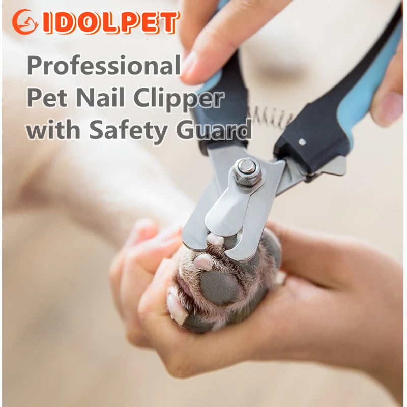Tagliaunghie per cani e gatti con guardia di sicurezza – acciaio inox