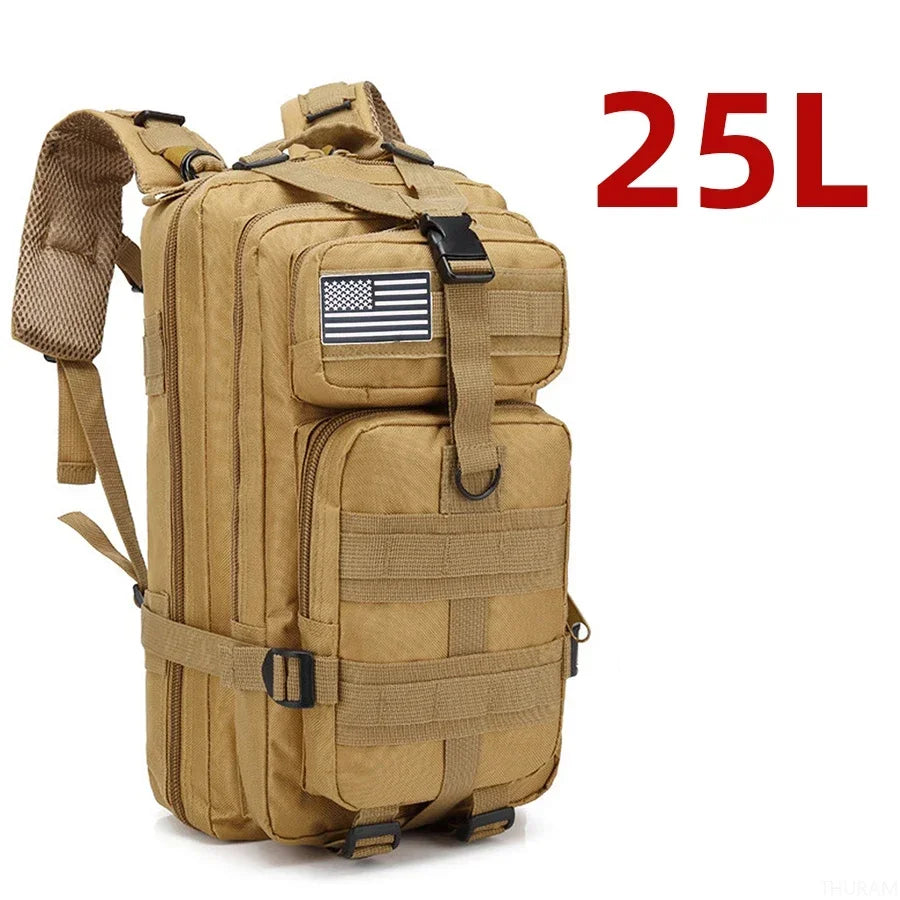 Sac à dos tactique imperméable 25/50L en nylon pour le trekking, la chasse et le camping