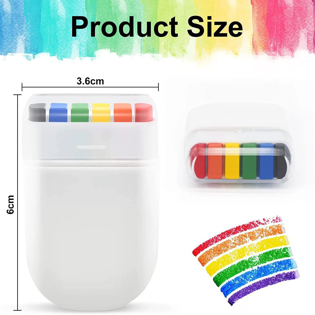 Set di 6 Pastelli a Olio Arcobaleno – Colori Vivaci per Party e Graffiti