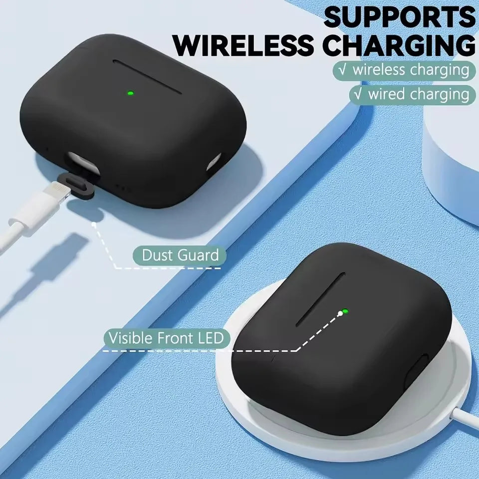 For Airpods pro 2 case Cover with Cleaner Pen Kit Soft Silicone Protective Case for Apple Airpods pro 2nd/1st case Generation