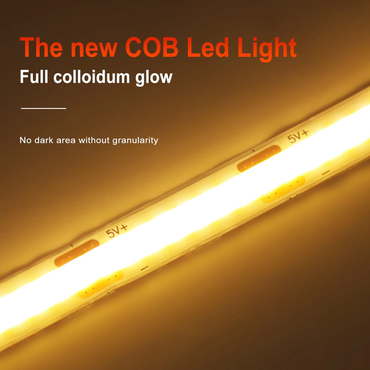 Striscia LED COB 5V 320 LED/m, alimentata da 3 AA, colori 3000‑6000K, 0,5‑5 m