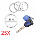 30mm/25mm/20mm Metal Key Rings Keychain Sets Keyfob Anti-rust KeyRings Key Chains Car Key Pendant Split