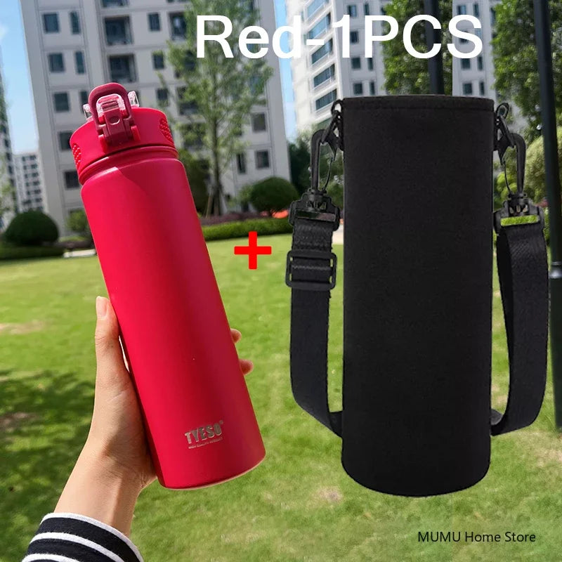 Thermos da 600/750 ml in acciaio inox con cannuccia – Mantiene caldo e freddo