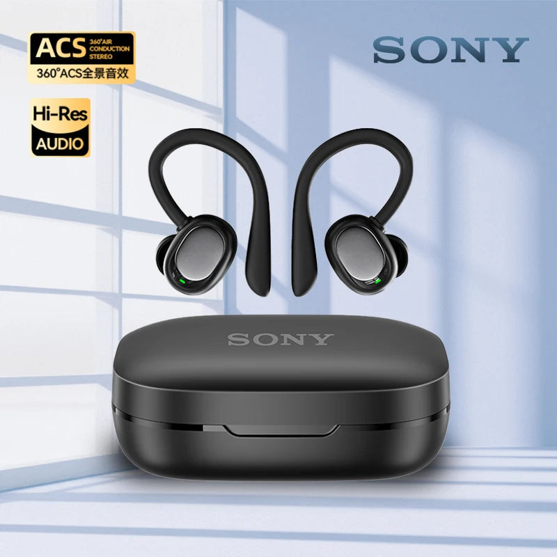 Cuffie true wireless sport con microfono, suono Hi‑Fi e design a gancio