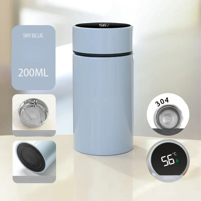 Bottiglia termica in acciaio inox 200 ml – Vacuo doppio strato, anti‑perdita